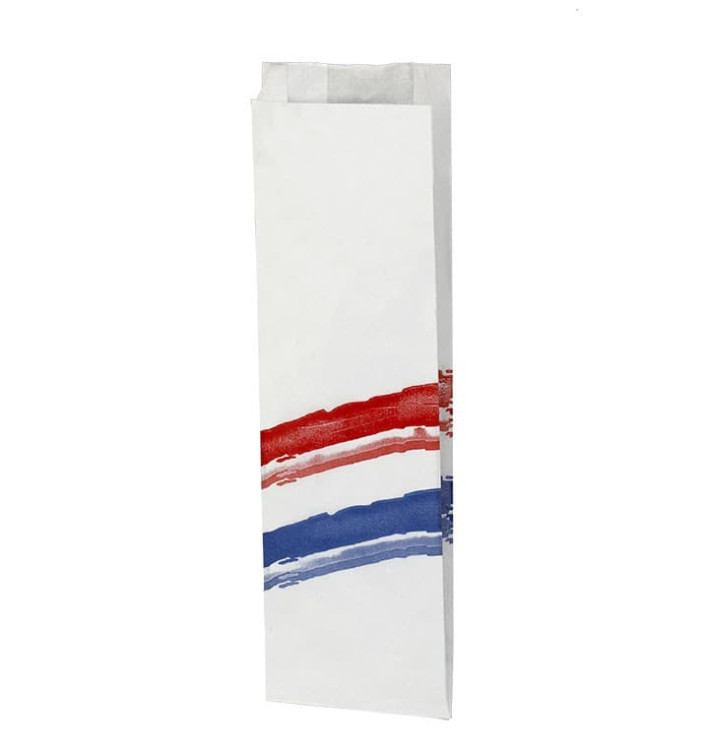 Papierbeutel für Baguette Streifen 10x4x33cm (1.000 Stück) Papierbeutel für Baguette Streifen 10x4x33cm (1.000 Stück)