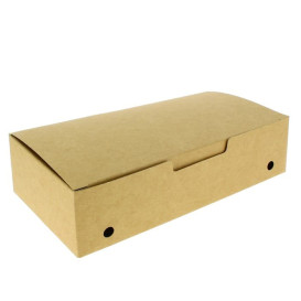 SnackBox mit Deckel To Go Groß Kraft 200x100x50mm (25 Stück)