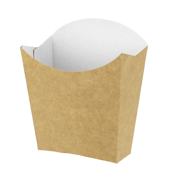 Kleine Pommesschütte Faltbox Kraft (25 Stück) Kleine Pommesschütte Faltbox Kraft (25 Stück)