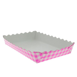 Pappschale pink geschlossen für Waffeln (500 Stück)