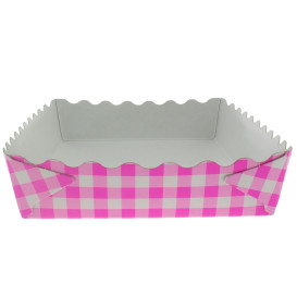 Pappschale pink geschlossen für Waffeln (500 Stück)
