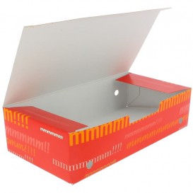 SnackBox mit Deckel To Go Groß 200x100x50mm (25 Stück)