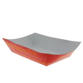 Pommesschale Pappe 300ml 11x7x3,5cm (25 Stück)
