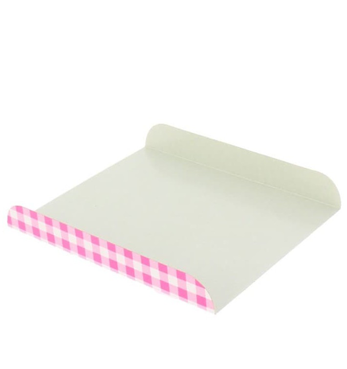 Pappschale pink für Waffeln 15x13x2 cm (100 Stück)