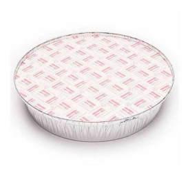 Pappdeckel für runde Aluschalen 1425ml (100 Stück)