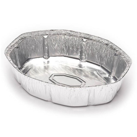 Aluschalen oval für Hähnchen 1900ml (500 Stück)