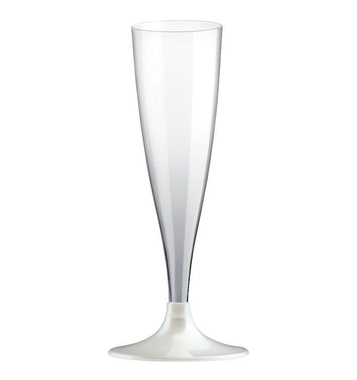 Sektflöte Plastik mit Transparent Fuß 140ml (20 Stück) Sektflöte Plastik mit Transparent Fuß 140ml (20 Stück)