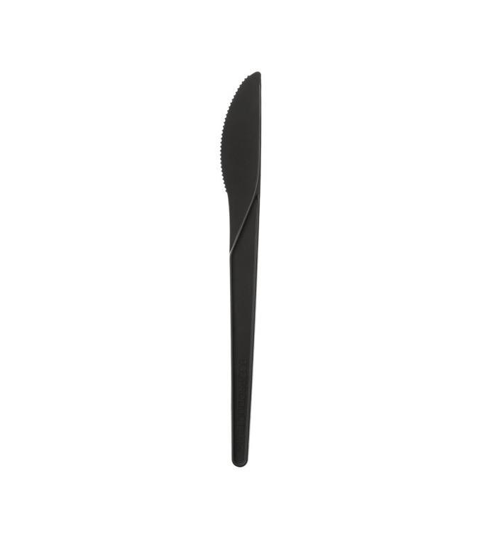 Bio Messer kompostierbar CPLA Schwarz 17,2 cm (50 Stück) Bio Messer kompostierbar CPLA Schwarz 17,2 cm (50 Stück)