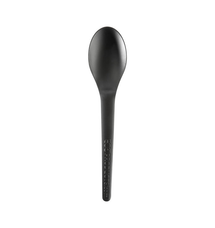 Bio Löffel kompostierbar CPLA Schwarz 15,0 cm (50 Stück)