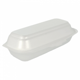 Verpackung Hot Dog Styropor weiß 210x105x640mm (125 Stück)
