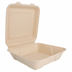 Menübox Zuckerrohr 225x225x75mm (50 Stück)