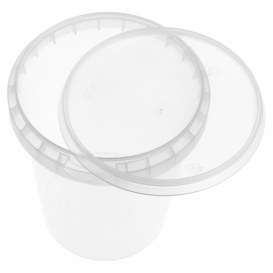 Verpackungsbecher aus Plastik mit Deckel 520ml Ø9,5 (19 Einh.)