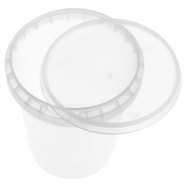 Verpackungsbecher aus Plastik mit Deckel 520ml Ø9,5 (380 Einh.)