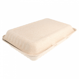 Verpackung Zuckerrohr-Fasern Natur 335x230x75mm (150 Einh)
