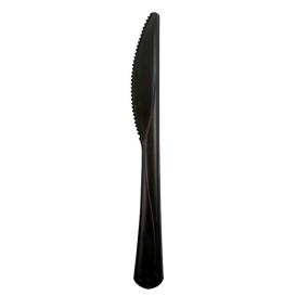 Bio Messer kompostierbar CPLA Premium Schwarz 18,3 cm (500 Stück)