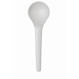 Bio Löffel für Suppe kompostierbar CPLA Weiß 15,0 cm (1.000 Stück)
