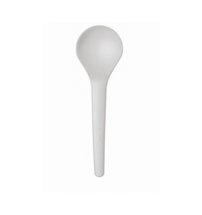 Bio Löffel für Suppe kompostierbar CPLA Weiß15,0 cm (50 Stück) Bio Löffel für Suppe kompostierbar CPLA Weiß15,0 cm (50 Stück)