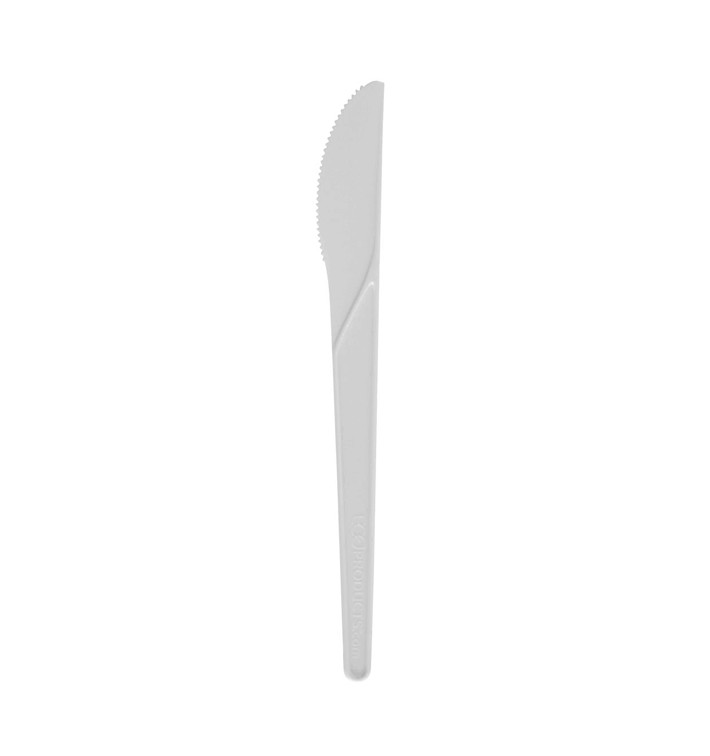 Bio Messer kompostierbar CPLA Weiß 17,2 cm (50 Stück) Bio Messer kompostierbar CPLA Weiß 17,2 cm (50 Stück)