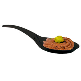 Häppchen-Löffel Plastik Schwarz 12cm (2000 Stück)