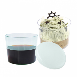 Plastikdeckel für Dessertbecher Transparent 8,3cm (20 Stück)