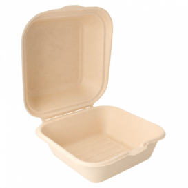 Burger-Box Zuckerrohr 152x152x84mm (600 Stück)