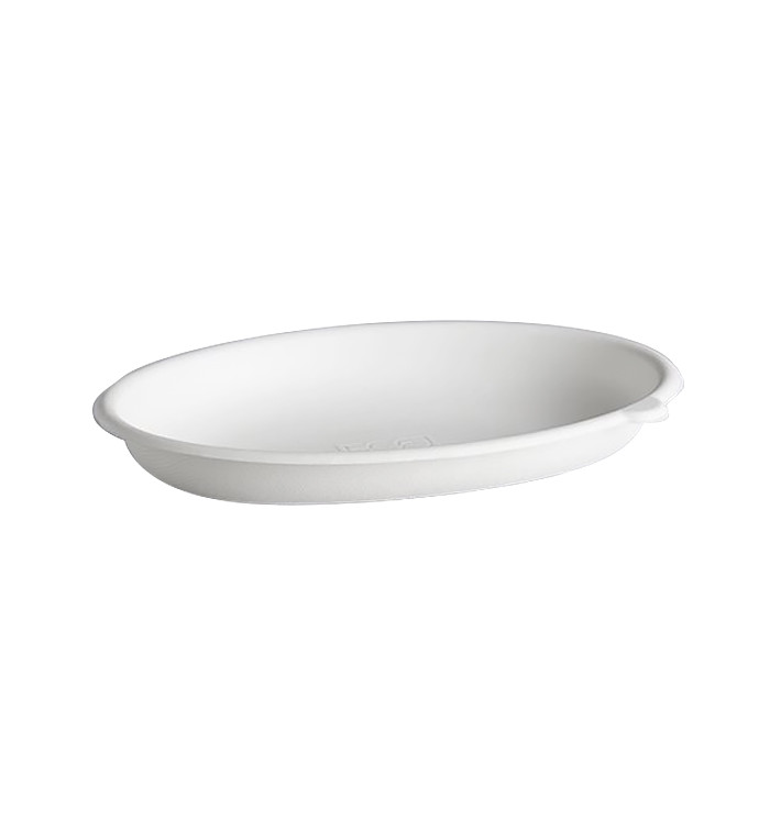 Ökologische Verpackung Oval Weiß 710ml (300 Stück) Ökologische Verpackung Oval Weiß 710ml (300 Stück)