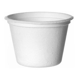 Soβenbecher aus Zuckerrohr Bagasse Weiß 120ml (50 Stück)