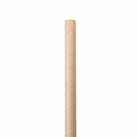 Trinkhalme aus Paper Kraft Eigestränk Ø10mm 21cm (50 Stück)