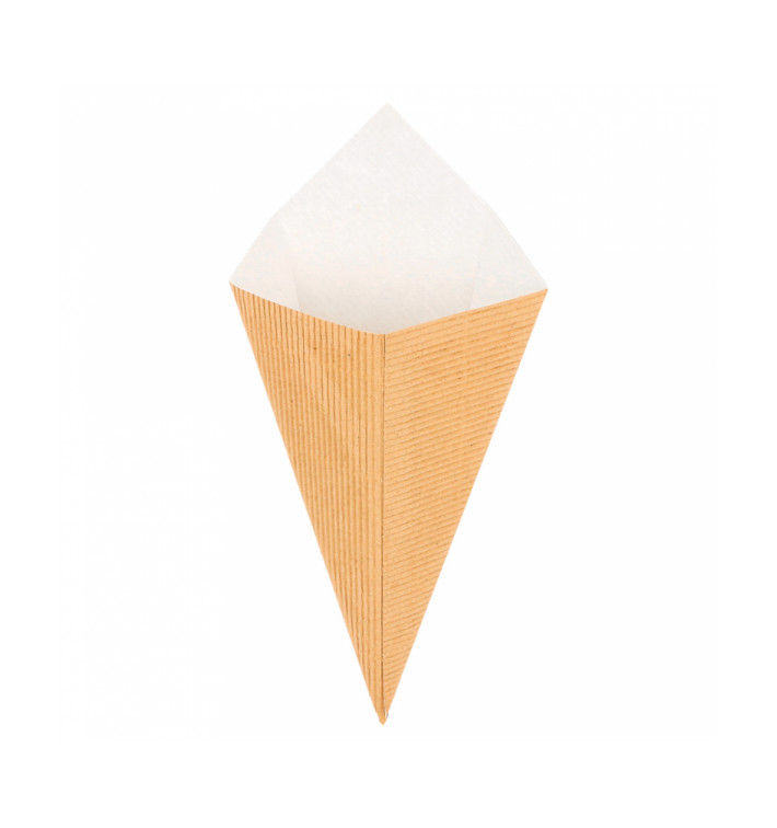 Spitztüten Gewellt Kraft 220mm 100g (100 Stück) Spitztüten Gewellt Kraft 220mm 100g (100 Stück)