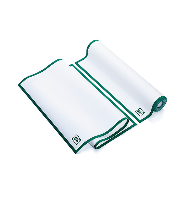 Weisses Küchenhandtuch mit Grünen Rand 40x64 cm P40cm (10 Stück) Weisses Küchenhandtuch mit Grünen Rand 40x64 cm P40cm (10 Stück)
