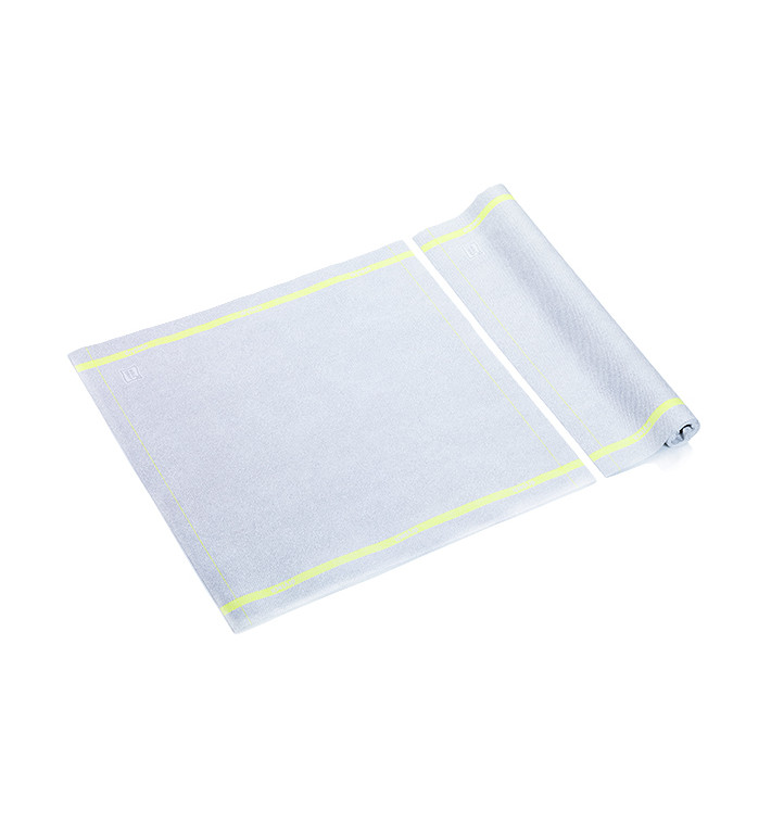Grau Geschirrtuch mit Grünen Rand 40x40 cm P40cm (5 Stück) Grau Geschirrtuch mit Grünen Rand 40x40 cm P40cm (5 Stück)