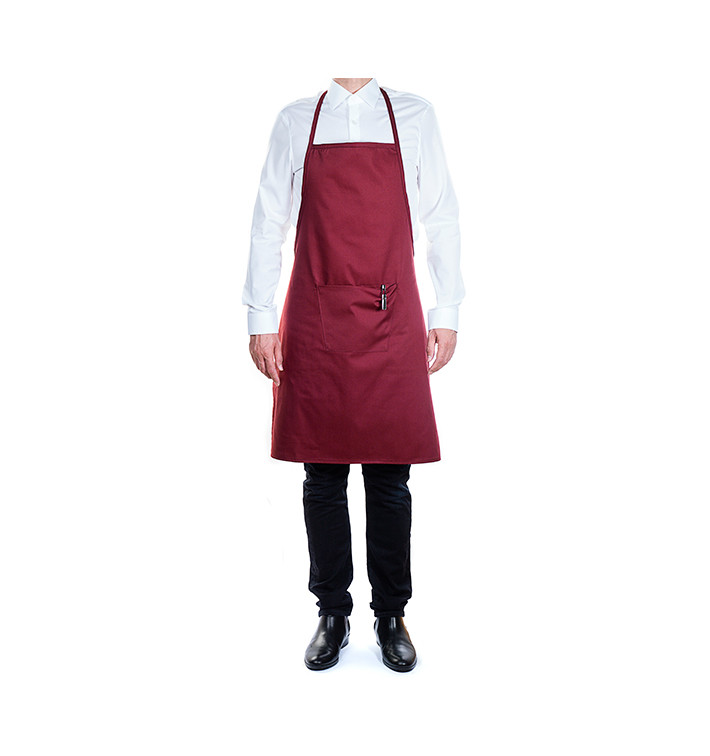 Schürze mit Brustplatte und Tasche Grau und Schwarz Streifen 75x90cm (20 Stück) Schürze mit Brustplatte und Tasche Grau und Schwarz Streifen 75x90cm (20 Stück)