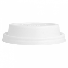 PlastikDeckel PS "Cappuccino" Weiß Ø8,1cm (100 Stück)