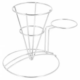 Pommestütenhalter mit Soβenbecher Ø83x127mm (1 Stück)