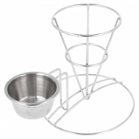 Pommestütenhalter mit Soβenbecher Ø83x127mm (1 Stück)