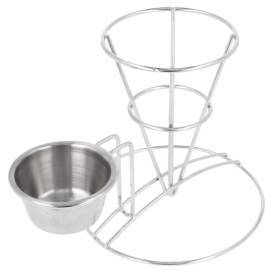 Pommestütenhalter mit Soβenbecher Ø83x127mm(12 Stück)