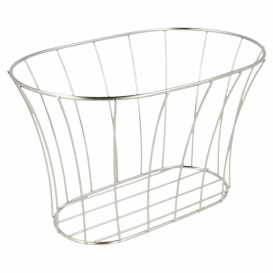 StahlKorb Oval Silber 210x127x127mm (1 Stück)