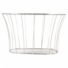 StahlKorb Oval Silber 210x127x127mm (12 Stück)