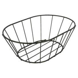 StahlKorb Oval Schwarz 216x140x76mm (1 Stück)