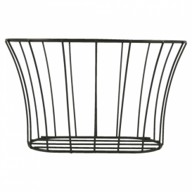 StahlKorb Oval Schwarz 210x127x127mm (1 Stück)