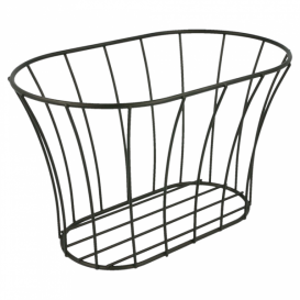 StahlKorb Oval Schwarz 210x127x127mm (12 Stück)