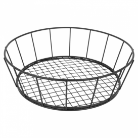 StahlKorb Rund Schwarz Ø241x70mm (12 Stück)