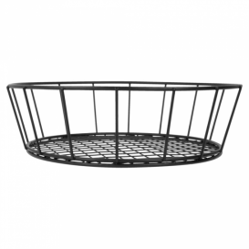 StahlKorb Rund Schwarz Ø241x70mm (12 Stück)