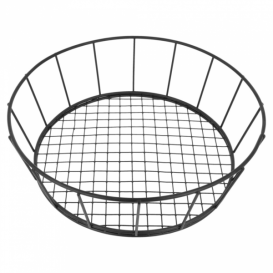 StahlKorb Rund Schwarz Ø241x70mm (12 Stück)