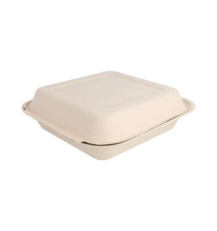 Menübox Zuckerrohr Natur 20x20x7,5cm (50 Stück) Menübox Zuckerrohr Natur 20x20x7,5cm (50 Stück)