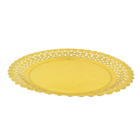 Pappteller Rund Spitze Golden 20 cm (50 Stück)