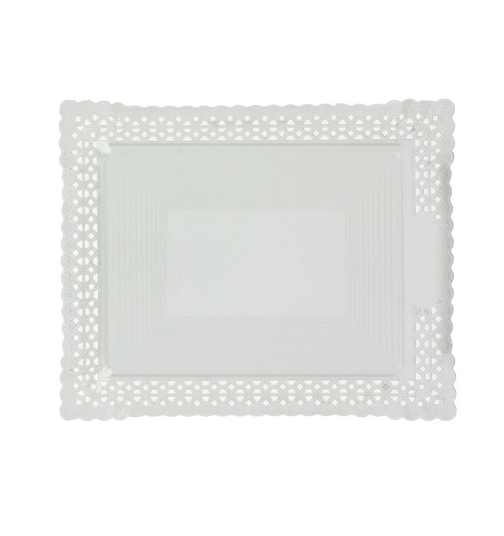 Papptablett Spitze weiß 22x27 cm (100 Stück) Papptablett Spitze weiß 22x27 cm (100 Stück)