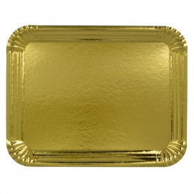 Pappschale rechteckig Golden 16x22 cm (1100 Stück)