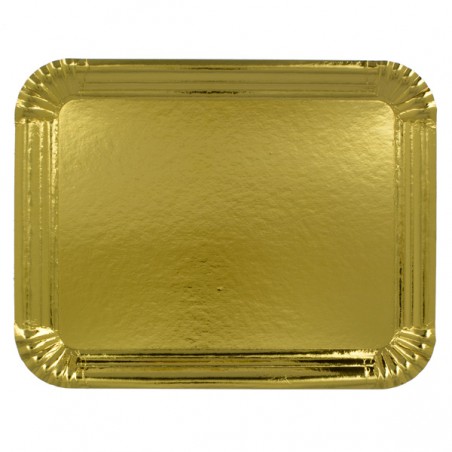 Pappschale rechteckig gold 22x28cm (100 Stück)
