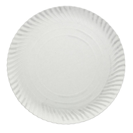 Pappteller Rund weiß 21cm 500g/m2 (100 Stück)